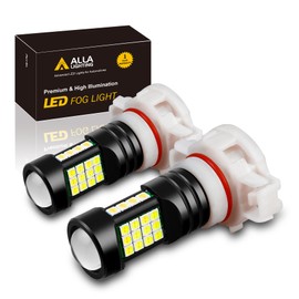 Alla Lighting 2000 Lumens 5202 5201 PS19W LED Fog Lights Bulbs, or DRL (Daytime Running Lights Lamps), 6000K Xenon White 3030 36-SMD Extremely Super Bright Replacement for Cars, Trucks