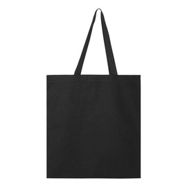 Q-TEES Q800 Large Blank Heavy Duty Reusable Promotional Canvas Tote Shopping Bag(Black),One Size