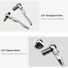 Mini 1/4 Inch Ratchet Wrench, 72-Tooth Reversible Chrome Vanadium Steel