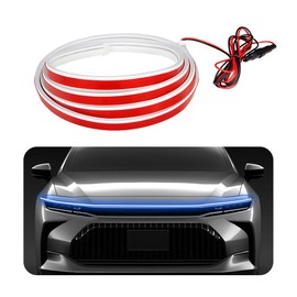 SHMZK Car Hood Light Strip, 59 Inch Car Hood LED Daytime Running Light Strip with Fuse Protection, Flexible Dynamic Scan Start up Light Strip for Car SUV Truck, Car Accessories (Blue)