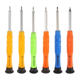 sourcing map 6pcs Mini Screwdriver Set Phillips/Slotted/Torx/Five Star/Y-Type Screwdriver Head Repair Tool Kit for Small Appliances Repairs