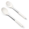 TeamFar Silicone Spoons, 2 Pcs Large Nonstick Kitchen Spoons, Heatproof