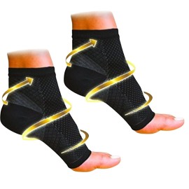 Foot Angel 2X Foot Angel Anti-Fatigue Plantar Fasciitis Compression Foot Sleeve Size L/XL