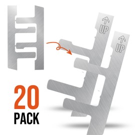 20 Pack Switch Box Support Electrical Box F Clips Box Mounting Straps Grip-Lock Old Work Switch Box Straps and Support for Use with Boxes with Plaster Ears (20 pcs)