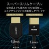 Elecom DH-HD14SS15BK HDMI Cable, 4.9 ft (1.5 m), 4K x