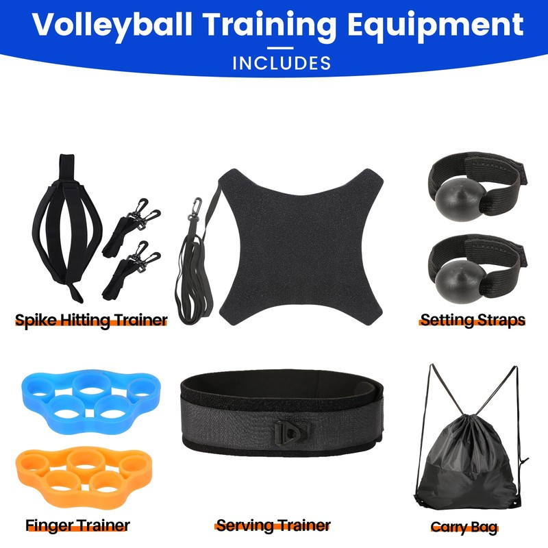 Volleyball Training Equipment Aid,Premium Volleyball Rebounder Trainer Kit,Solo Trainer for