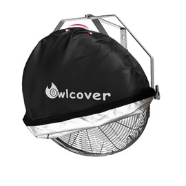 Owlcover Wall Mounted Non Oscillating Fan Cover 18-21 Inch Heavy Duty 600D Waterproof Dustproof Industrial Outdoor Fan Protector Black (Cover Only)