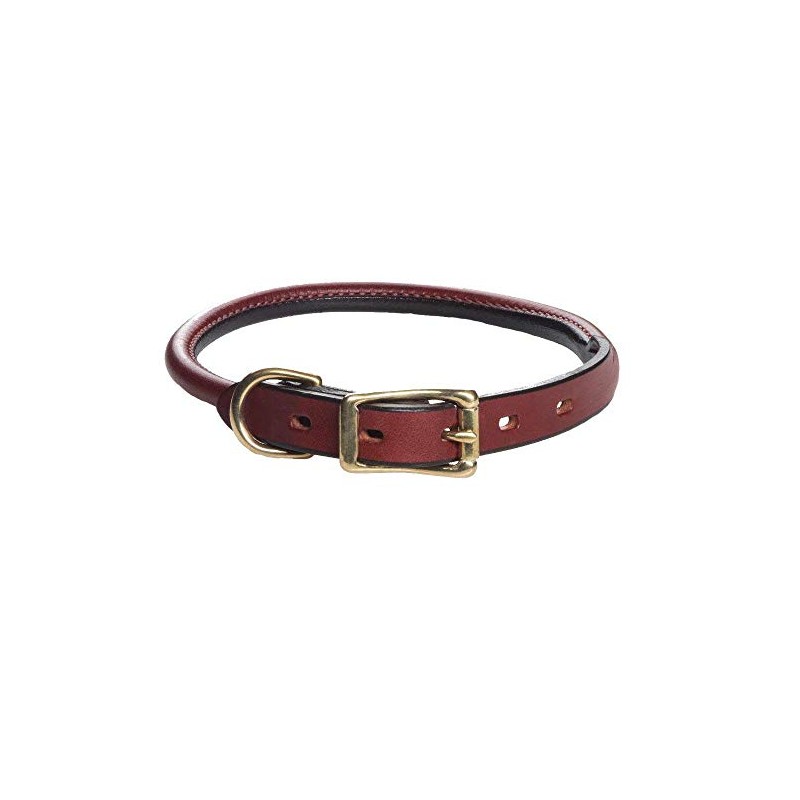 Mendota Pet Leather Rolled Collar - Dog Collar - Made