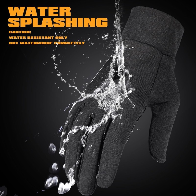 FANEVER Winter Gloves,Touch Screen Gloves Inner Fleece Thermal Warm Water