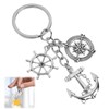 Dumhuts Nautical Keyring Set - Anchor, Compass and Steering Wheel