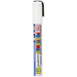 Kuretake Zig Posterman Waterproof Marker - PMA-50-6mm Chisel Point - White