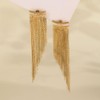 Gold Long Tassel Chain Earrings for Women Irregular Silver Metal