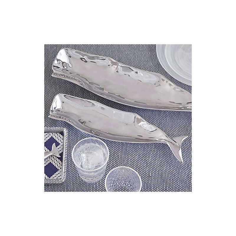 MARIPOSA Nantucket Whale Small Dish, Silver