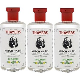 Thayers Alcohol Free Witch Hazel with Aloe Vera, Cucumber 12 oz (Pack of 3)