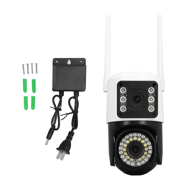 Dual Lens Security Camera HD 2MP Night Vision Motion Detection
