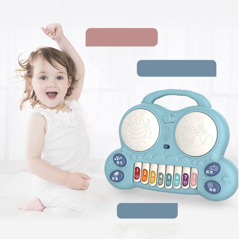 Drum Piano Toy Educational Multifunctional Baby Piano Toy with Game