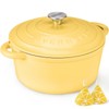 Overmont Enameled Cast Iron Dutch Oven - 5.5QT Pot with