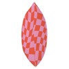 Wavy Checkered Aesthetic Checkerboard Pink Red Orange Cute Throw Pillow