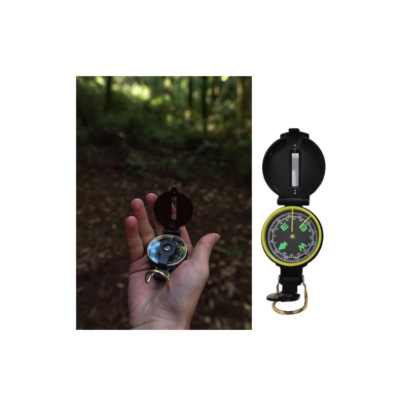 Compass, Hiking Backpacking Compass, Orienteering Camping Navigation Professional Field Map