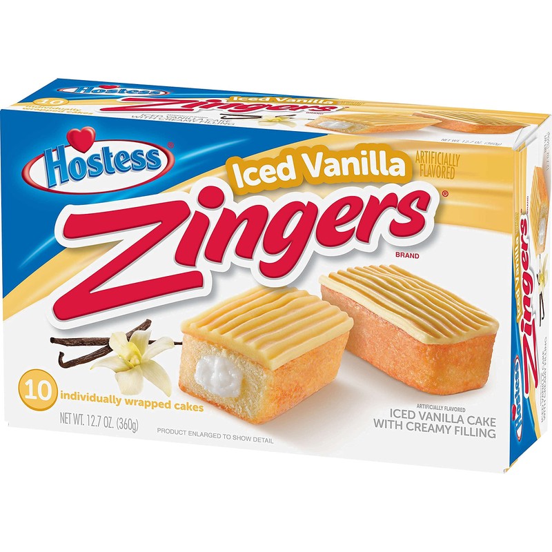 Hostess Iced Vanilla Zingers | 12.7 Ounce | 10 Count
