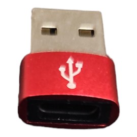 RDRKR (4-Pack Type 2 Female to USB 2.0 Male Convertor Connector Fast Charging Type C Adapter (RED)