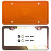 NAROWAN Silicone Back Guard License Plate Frame Rose Gold Mirror