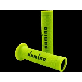 Domino "MotoGP" Sportbike Grips (Flo Yellow/Black) (Open)