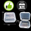 CebraBounze 48 Pcs Clear Small Plastic Storage Containers Anti Oxidation