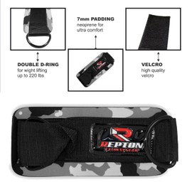 Repton Fitness Gears Adjustable Ankle Straps for Glutes Kickback - Stainless Steel D Ring - Cable Machine Attachments for Leg Extensions and Hip Abductors - Neoprene Support - Unisex Design