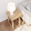 Plank+Beam Classic Square Side Table, Slim Side Table for Living