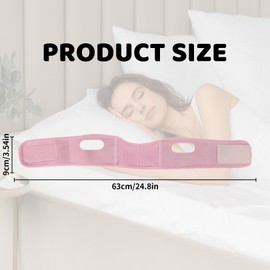 Double Chin Lifting Strap,Reusable Facial V Line Fabric Rubber Mask,Face Contouring Sleeping Anti-Wrinkle Band,Jawline Shaper for Women & Men,Firming Face Slimming Masks Anti-Sagging(Pink)