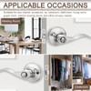 Hasmikit 5 Pack Matte Black Door Handles Privacy Door Levers,