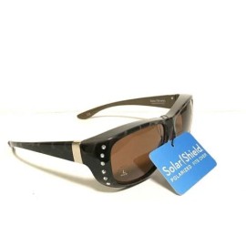 SolarShield Polarize Fits Over Your Glasses Solar Shield Sunglasses Tan Brown Tortoise
