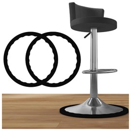 VZU 2 PCS Bar Stool Leg Floor Protection Rings, Non-slip Environmentally Friendly Stretchable, Bottom Pad Protects Wooden Floor Without Scratches and Noise, Suitable for 16.5-18.5-Inch Chair Base