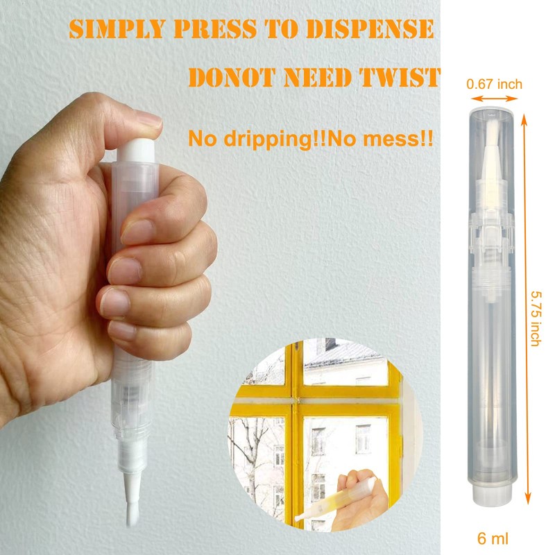 URGINO 3 Pack 6ml Refillable Touch Up Paint Pens, Empty