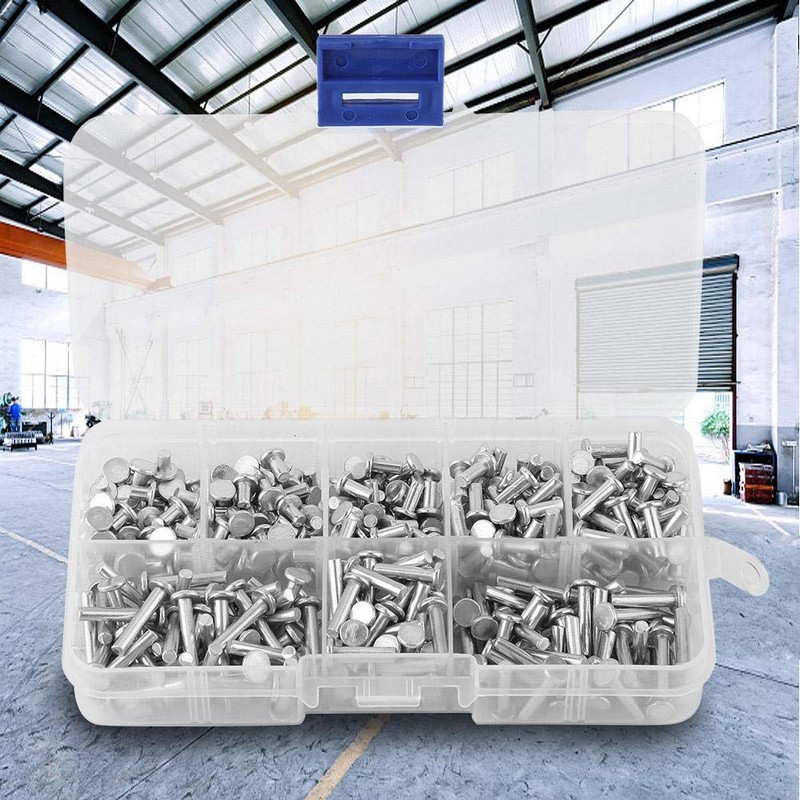 400pcs Aluminum Flat Head Full Rivets M3 Rivets Multi Size