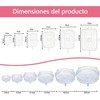 12 pcs Tapas Elásticas de Silicona（6 Redondos Y 6 Cuadrados）,