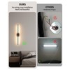 Leadzon Battery Operated Wall Sconces Set of 2 Black, Wireless