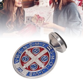 Weikeya St Benedict Medals, St Benedict Medals Ornament Sturdy Zinc Alloy Benedict Metal Decoration Christian Ornament Catholic Gift Fine Workmanship Durable Exquisite for Confirmation Ceremony