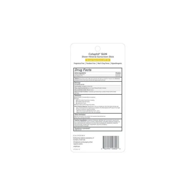 Cetaphil Stick Solar Mineral Facial Spf 50 14g