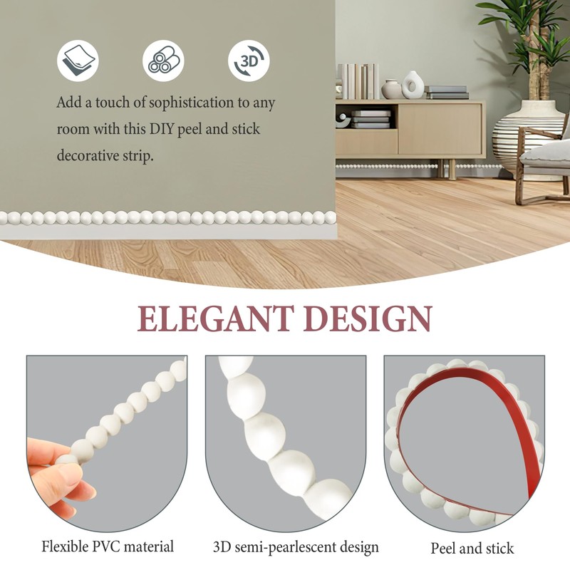 10FT Flexible Molding Trim Peel and Stick for Walls Decorative,DIY
