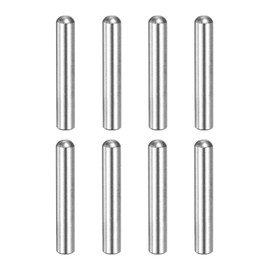 sourcing map 8 pcs 304 Stainless Steel Dowel Pins, 5x30 mm Round Head Flat Chamfered End Metal Dowel Pin Shelf Support Pegs Rod Fasten Elements for Furniture DIY Project