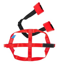 Porotmotor Universal Motorcycle Transport Tie Down Strap Set Handlebar Strap and Rear Wheel Tie Down Strap Set in Red