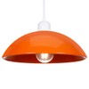 Modern Industrial Retro Designer Orange Gloss Disc Curved Metal Ceiling