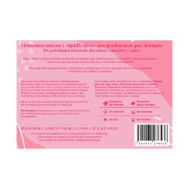 Mevak Caja de Actividades para Parejas - Regalos Romanticos Pareja - Juegos para Parejas - Juego de Cartas para Parejas - Regalos de Pareja 50 Actividades Amor, Gratitud, Diversión.