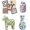 500PCS / 1.1LB Square Ceramic Mosaic Tiles, 0.4 x 0.4