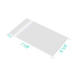 Golden State Art, Pack of 100, 5 1/4 X 7 1/8 inches Crystal Storage Bags - Acid-Free Clear Sleeves Fit for 5x7 Photo Framing Mats Gifts (NS1)