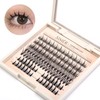 SIMER False Eyelashes 7-13mm Individual Lashes 242 Clusters Lashes Natural