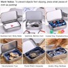 6 Pack Tins Container Metal Rectangular Empty Hinged Tins Box