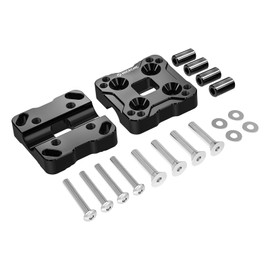 NICECNC 14MM GPS Adjustment Bracket GPS Fixed Rod Clamp Compatible with Kawasaki KLR650 2022 2023, 6061 Billet Aluminum, CNC-machined, with Necessary Stainless Steel Hardware, Black